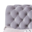 Glory Furniture Maxx Velvet Upholstered Queen Bed in Gray