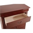 Glory Furniture Louis Phillipe 5-Drawers Bedroom Chest in Cherry