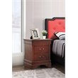 Glory Furniture Louis Phillipe 2 Drawer Nightstand in Cherry
