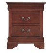 Glory Furniture Louis Phillipe 2 Drawer Nightstand in Cherry