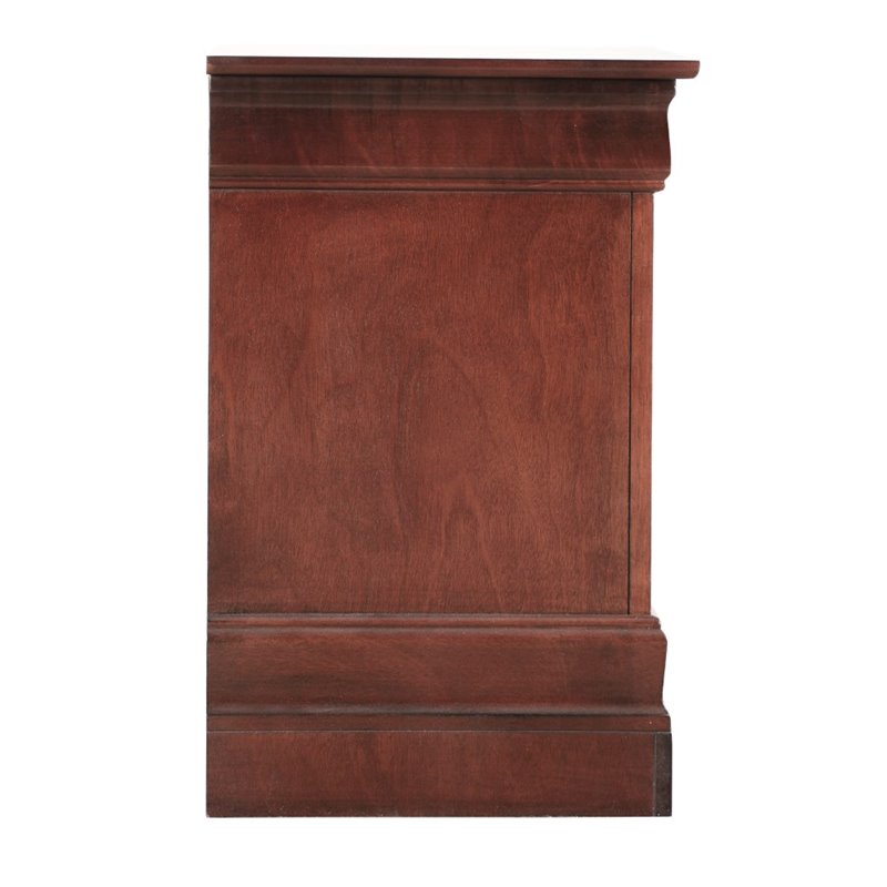 Glory Furniture Louis Phillipe 2 Drawer Nightstand in Cherry