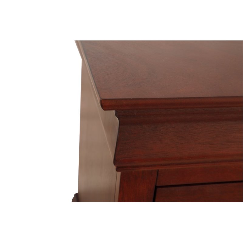 Glory Furniture Louis Phillipe 2 Drawer Nightstand in Cherry