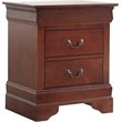 Glory Furniture Louis Phillipe 2 Drawer Nightstand in Cherry