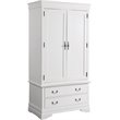 Glory Furniture Louis Phillipe 2 Drawers Bedroom Armoire in White