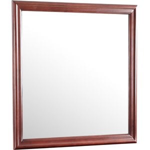 Glory Furniture Louis Phillipe Mirror in Cherry