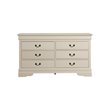 Glory Furniture Louis Phillipe 6 Drawer Dresser in Beige