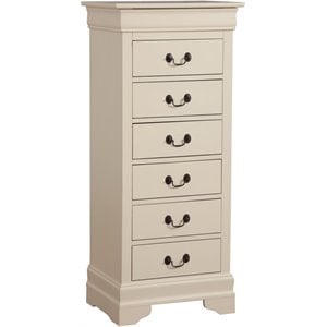 Glory Furniture Louis Phillipe 7-Drawers Bedroom Lingerie Chest in Beige