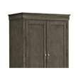 Glory Furniture Louis Phillipe 2 Drawers Bedroom Armoire in Gray