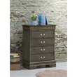 Glory Furniture Louis Phillipe 4-Drawers Bedroom Chest in Gray
