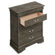 Glory Furniture Louis Phillipe 4-Drawers Bedroom Chest in Gray