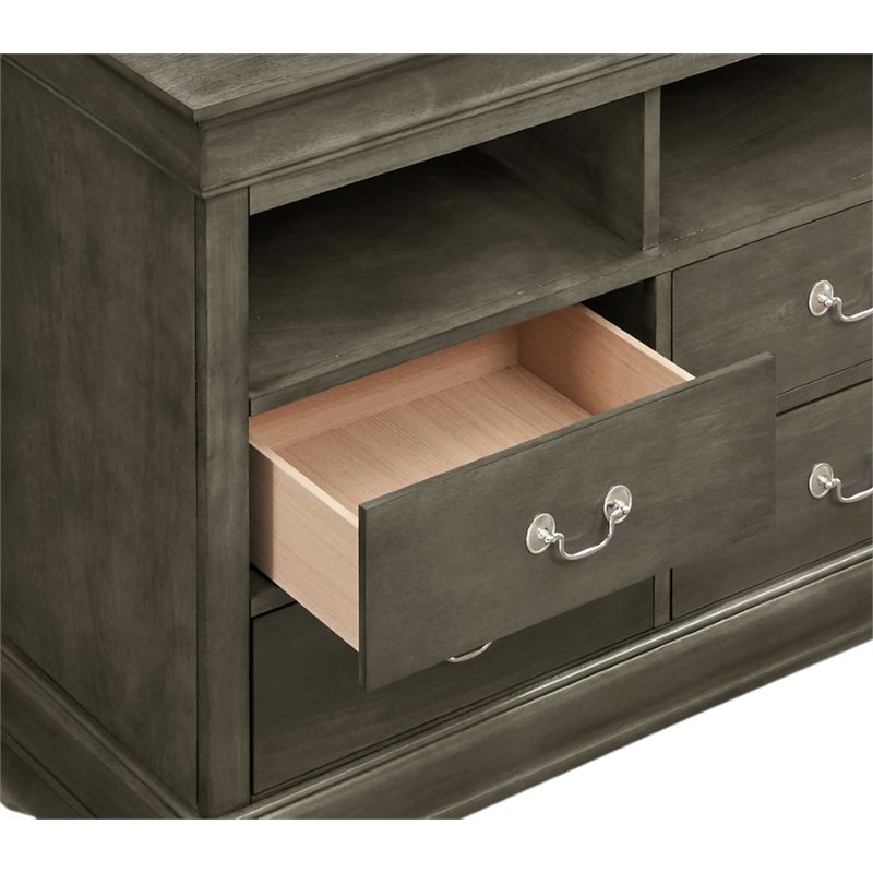 Glory Furniture Louis Phillipe TV Stand in Gray