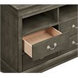 Glory Furniture Louis Phillipe TV Stand in Gray
