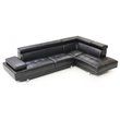 Glory Furniture Riveredge Faux Leather Sectional in Black