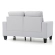 Glory Furniture Newbury Faux Leather Modular Loveseat in White