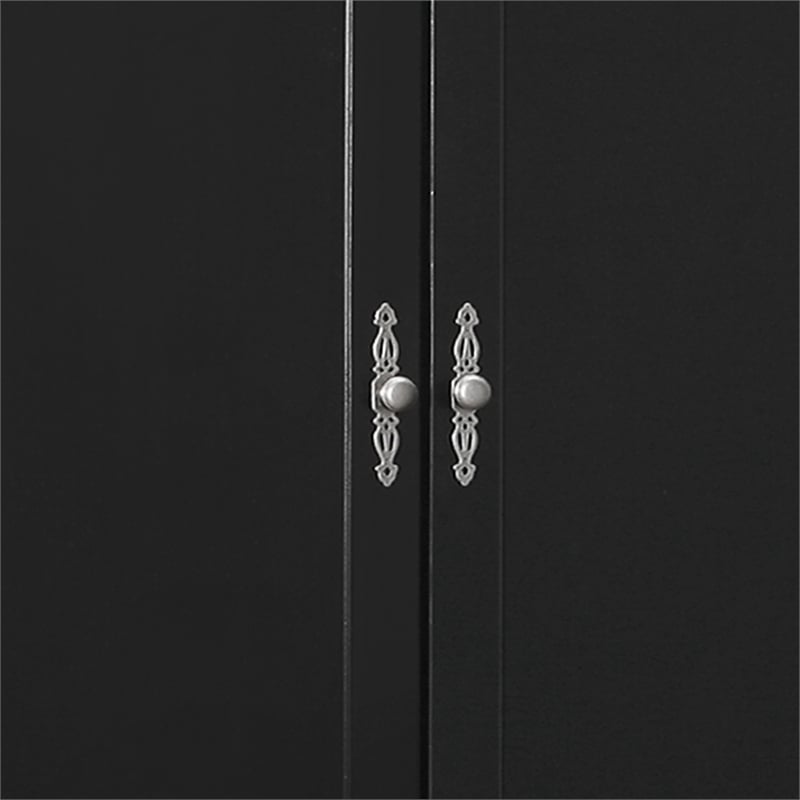 Glory Furniture Louis Phillipe 2 Drawers Bedroom Armoire in Black