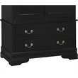 Glory Furniture Louis Phillipe 2 Drawers Bedroom Armoire in Black