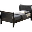 Glory Furniture Louis Phillipe Twin Sleigh Bed in Black