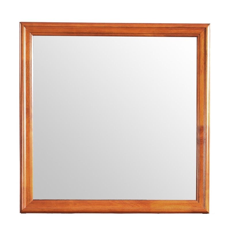 Glory Furniture Louis Phillipe Mirror in Oak
