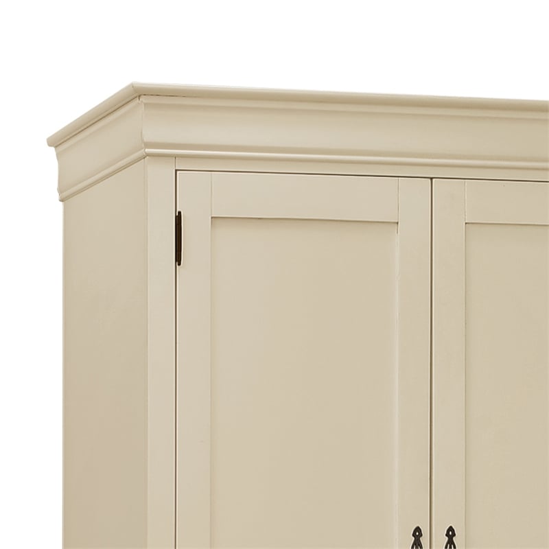 Glory Furniture Louis Phillipe 2 Drawers Bedroom Armoire in Beige