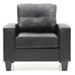 Glory Furniture Newbury Faux Leather Club Chair in Black