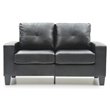 Glory Furniture Newbury Faux Leather Modular Loveseat in Black