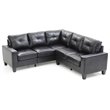 Glory Furniture Newbury Faux Leather Sectional in Black