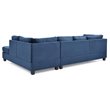 Glory Furniture Malone Microsuede Sectional in Navy Blue