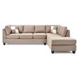 Glory Furniture Malone Microsuede Sectional in Mocha