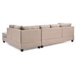 Glory Furniture Malone Microsuede Sectional in Mocha