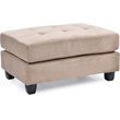Glory Furniture Malone Microsuede Ottoman in Mocha