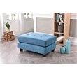 Glory Furniture Malone Microsuede Ottoman in Aqua