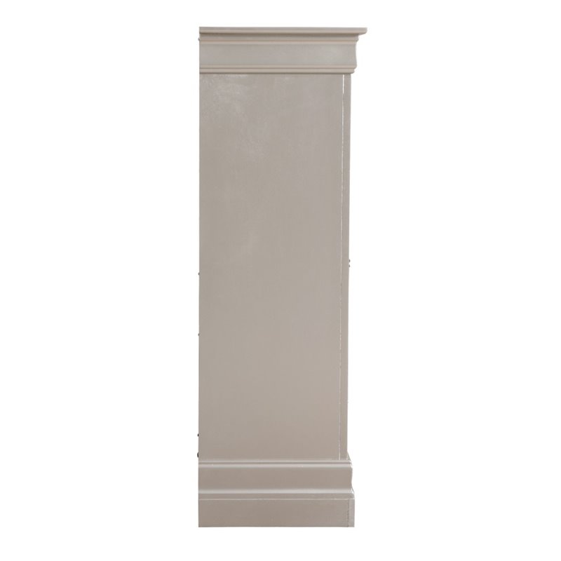 Glory Furniture Lorana 5-Drawers Bedroom Chest in Silver Champagne