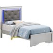 Glory Furniture Lorana Twin Bed in Silver Champagne