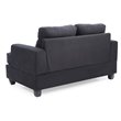 Glory Furniture Sandridge Microsuede Loveseat in Black