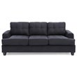 Glory Furniture Sandridge Microsuede Sofa in Black