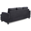 Glory Furniture Sandridge Microsuede Sofa in Black