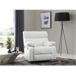Glory Furniture Manny Faux Leather Rocker Recliner in White