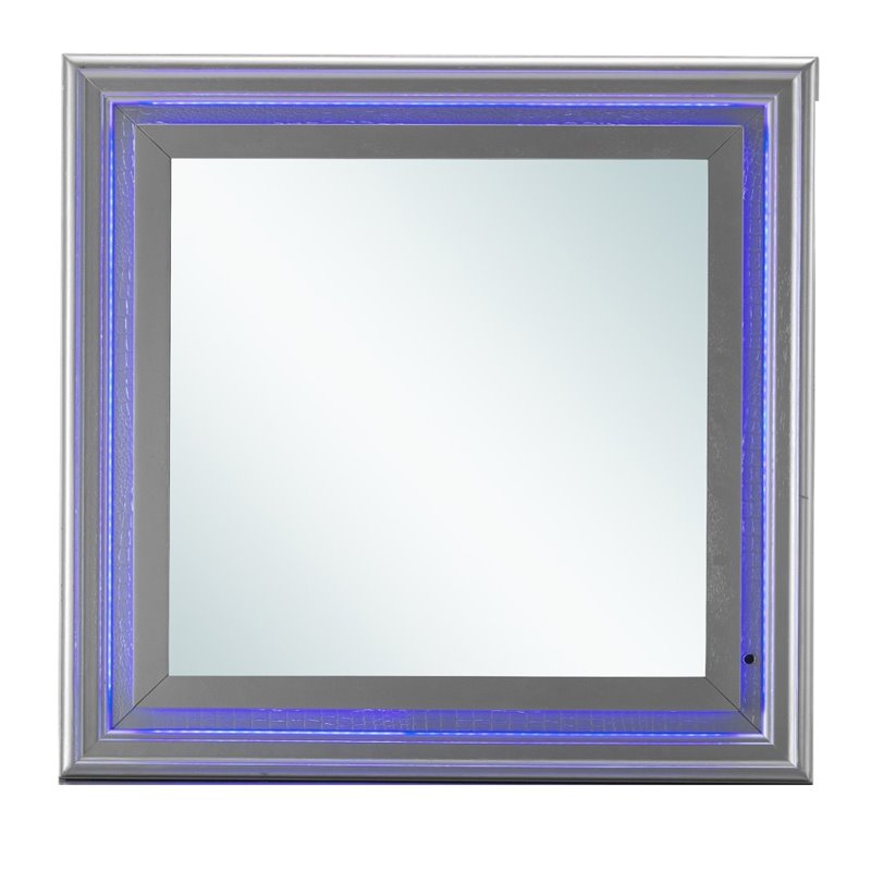 Glory Furniture Lorana Mirror in Silver Champagne