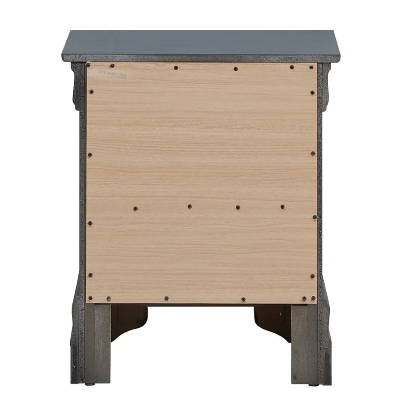 Glory Furniture Lorana 2 Drawer Nightstand in Charcoal
