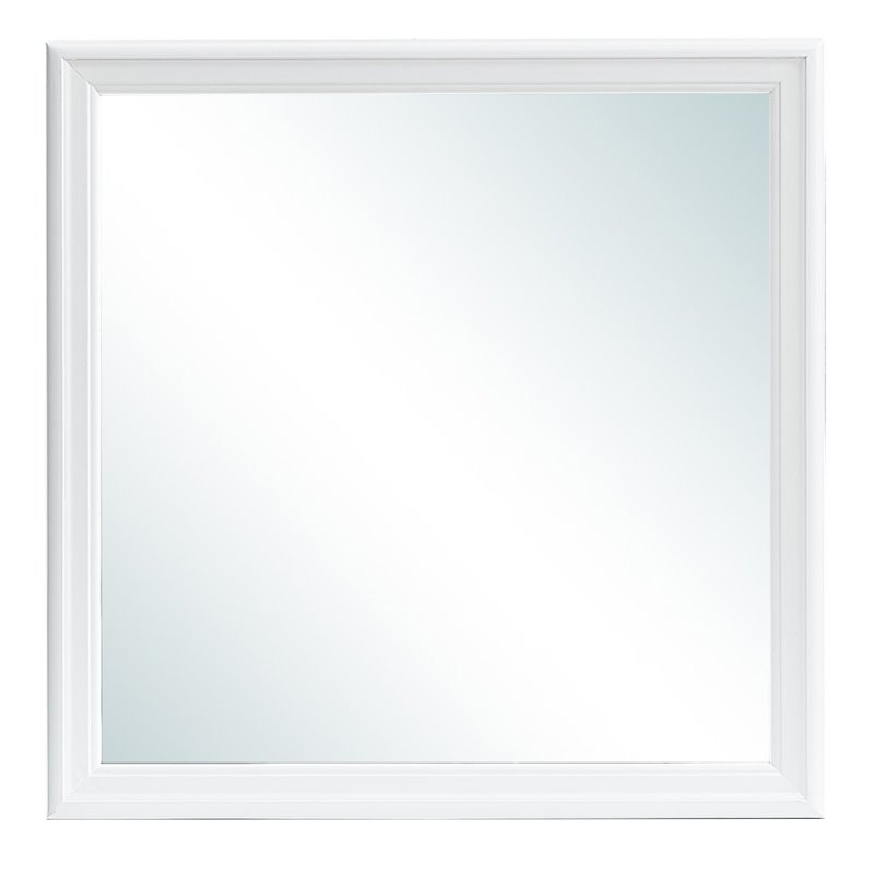 Glory Furniture Lorana Mirror in Pearl White