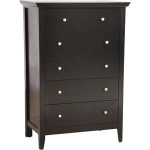Glory Furniture Hammond 5-Drawers Bedroom Chest in Black