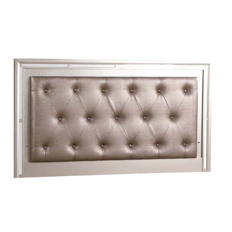 Glory Furniture Alana King Bed in Silver Champagne