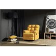 Glory Furniture Cindy Twill Fabric Rocker Recliner in Yellow