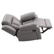 Glory Furniture Daria Faux Leather Rocker Recliner in Gray
