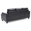 Glory Furniture Sandridge Faux Leather Sofa in Black