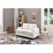 Glory Furniture Sandridge Faux Leather Loveseat in White