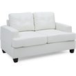 Glory Furniture Sandridge Faux Leather Loveseat in White