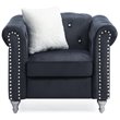 Glory Furniture Raisa Velvet Chair in Black