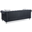Glory Furniture Raisa Velvet Upholstered Sofa in Black