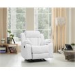 Glory Furniture Daria Faux Leather Rocker Recliner in White
